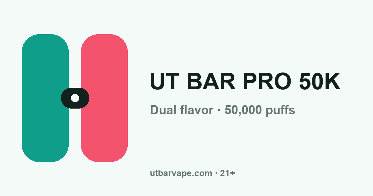ut bar pro vape flavors 50K — Dual Flavor Disposable Vape, 50000 Puffs How Much Nicotine is What's New Flavor:Blueberry Raspberry Cherry Ice